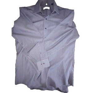 Donald J Trump Large Signature Collection Blue Dress Shirt